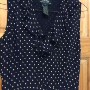 new never wore...silk navy and cream midi dress